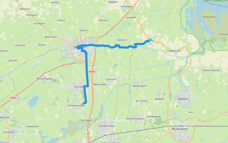 Friese Woudenpad - 02 walking route map in Ie