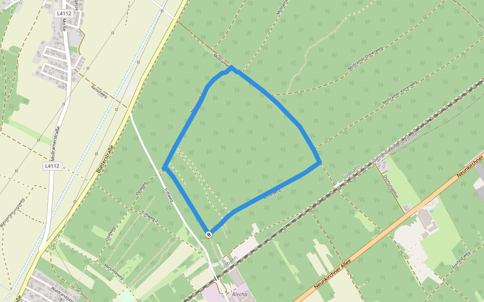 Laufstrecke Föhrenwald 3 walking route map in Neunkirchen