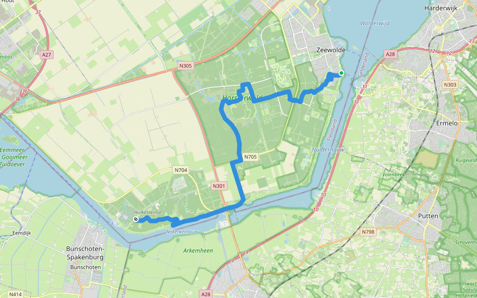 Pionierspad - 09 walking route map in Zeewolde