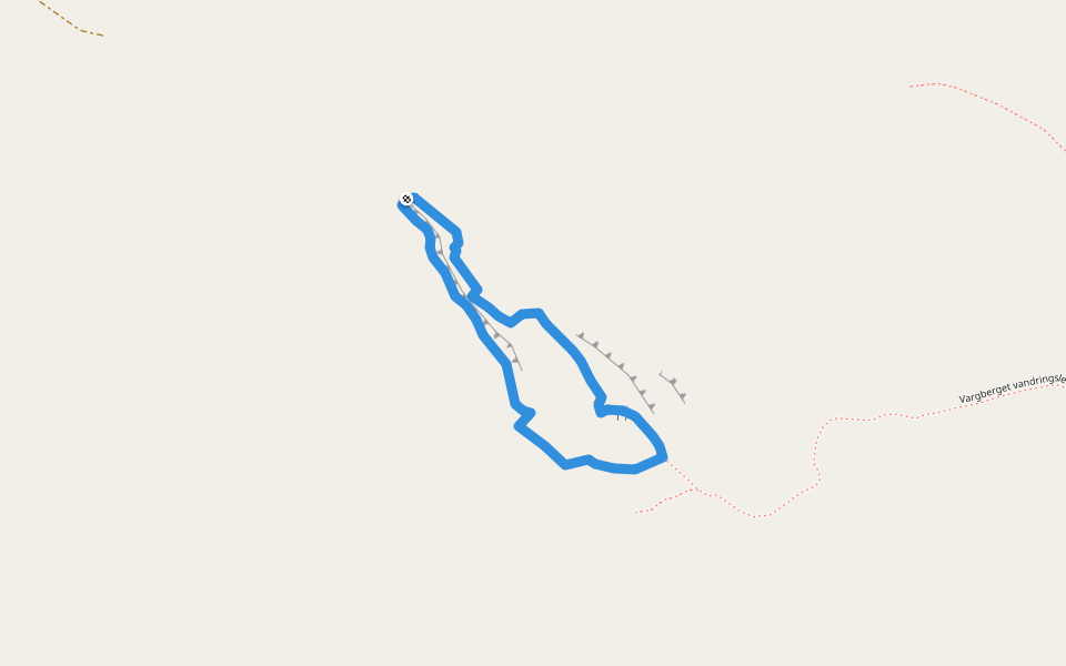 Varberget, Mattnäs walking route map in Mattnäs
