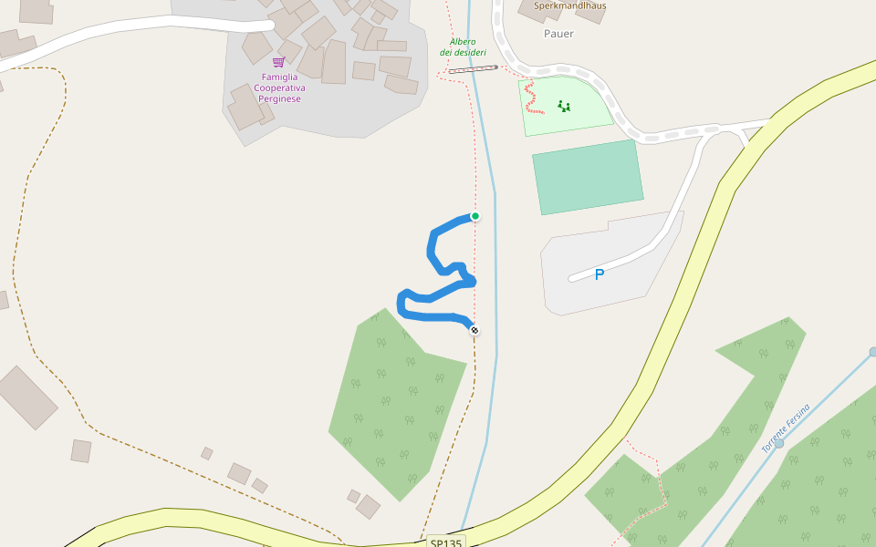 Percorso tematico Paoarhoff. La fattoria della lana walking route map in Lenzi - Stefani