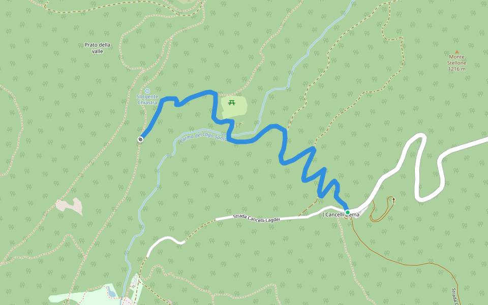 Cancelli Demaniali - Percorso 725 walking route map in Lagdei