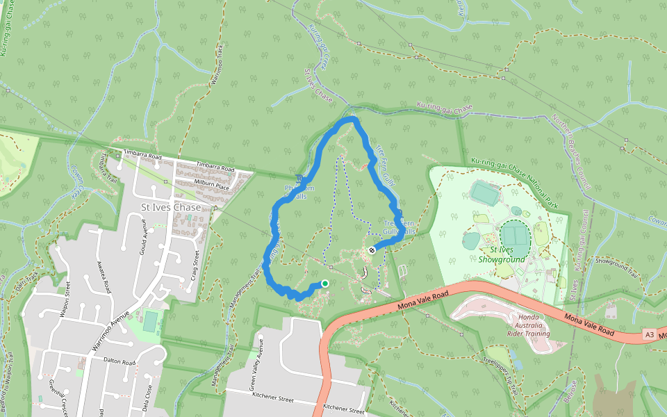 Mueller Track walking route map in Saint Ives