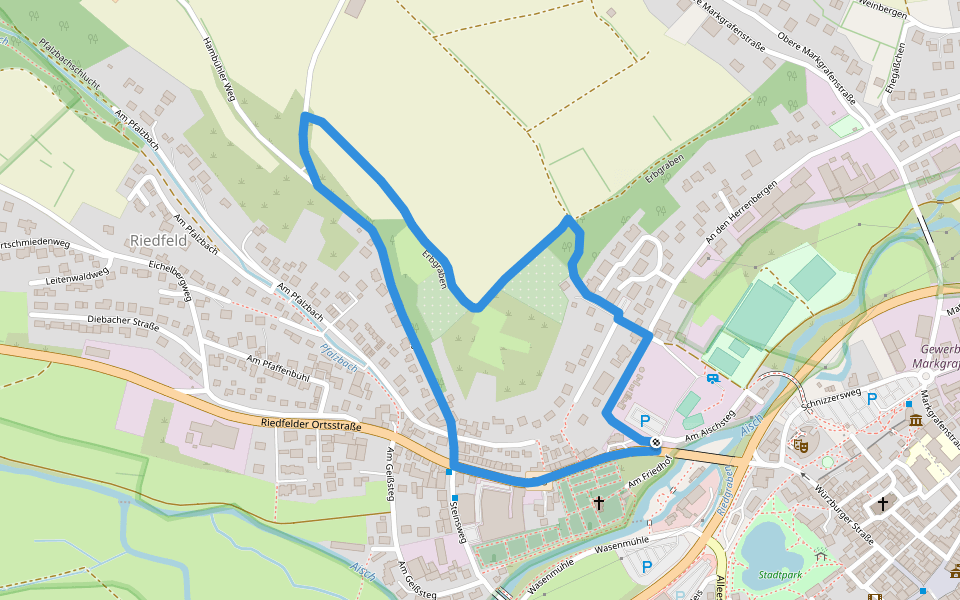 Rund um den Schnappenstein walking route map in Neustadt an der Aisch