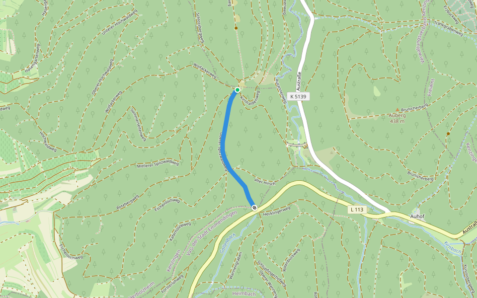 Beim Kreuzweg - Vogtskreuz walking route map in Kenzingen