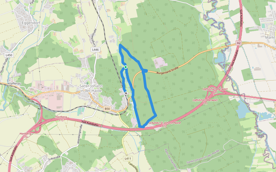 Kalorienweg walking route map in Hartberg
