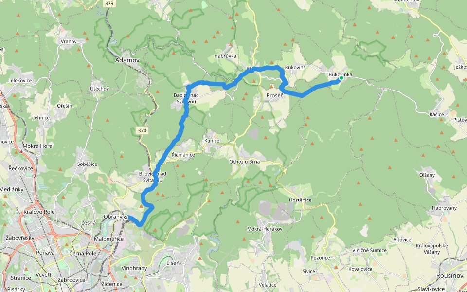 [Č] Cesta S. K. Neumana walking route map in Bukovinka