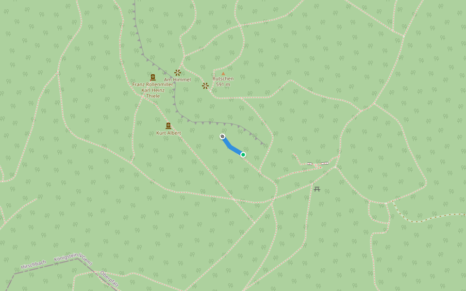 Via Ferrata Piccoli walking route map in Hirschbach