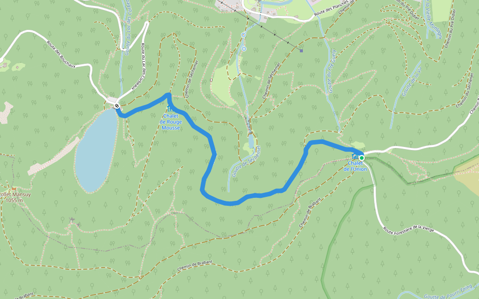 Lac des Corbeaux - Col de la Vierge  Croix bleu