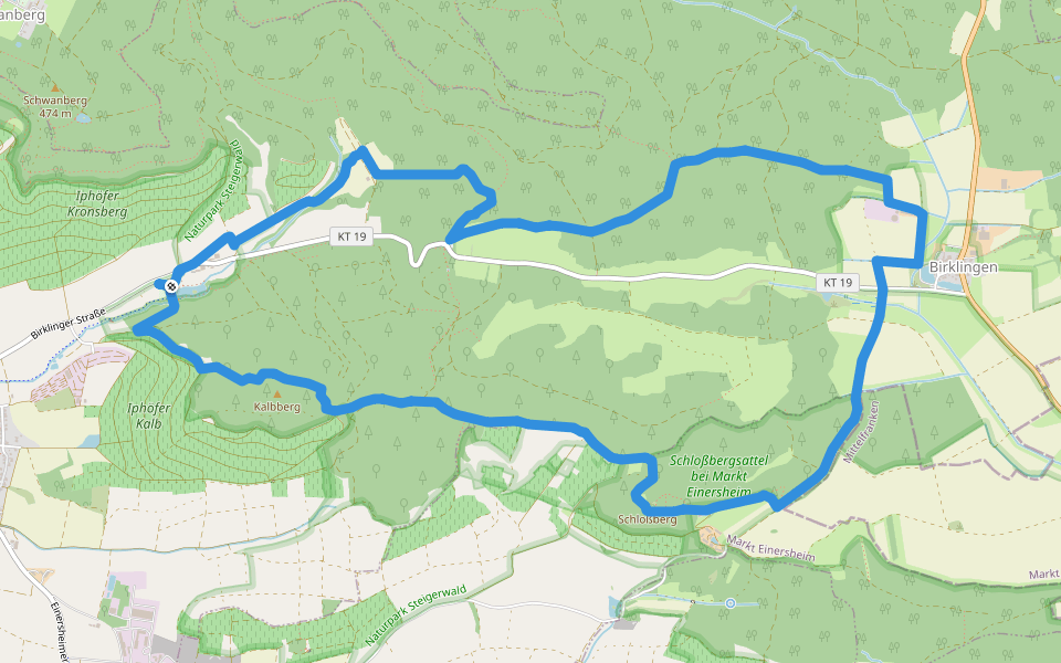 Traumrunde Iphofen walking route map in Iphofen