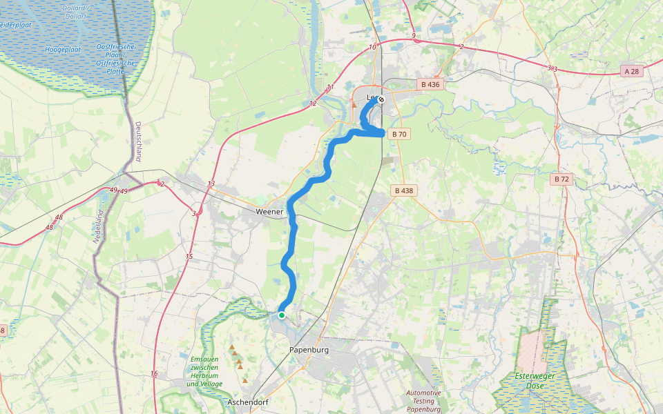 Groot Frieslandpad - 23 walking route map in Papenburg