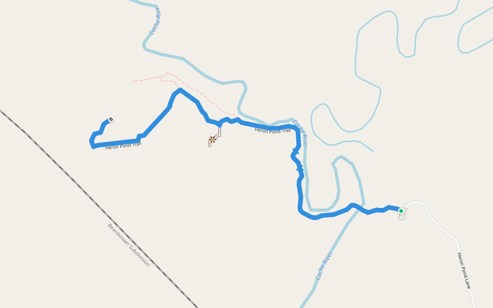Heron Pond Trail walking route map in Belknap