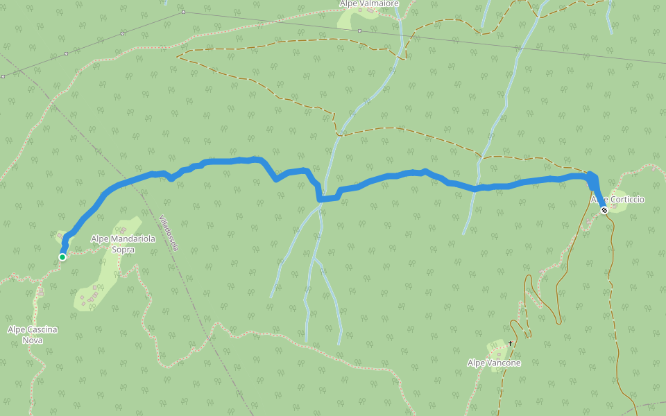 C05C - Alpe Mandariola sotto - Alpe Corticcio walking route map in Seppiana