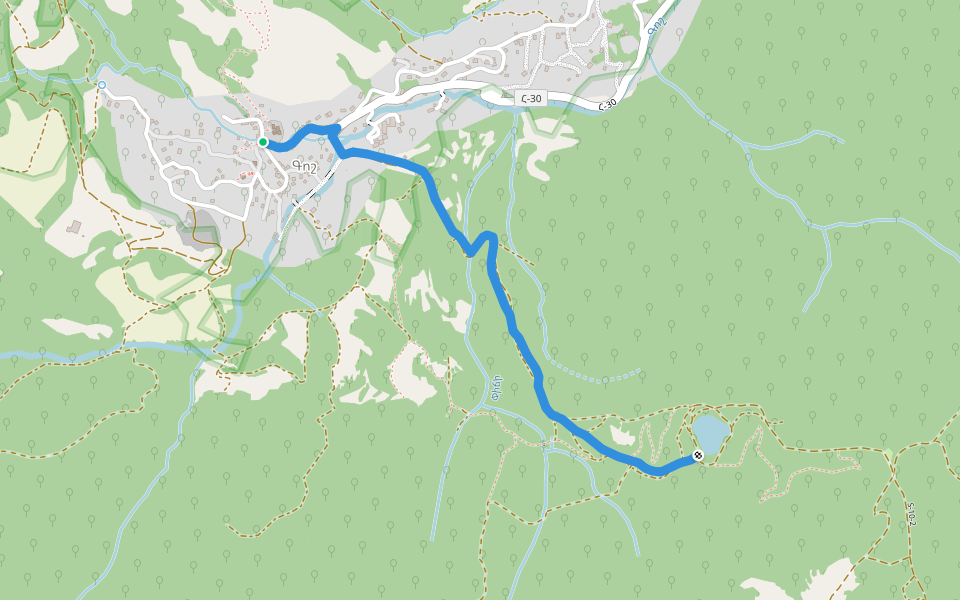 Վանականի արահետ walking route map in Hovk