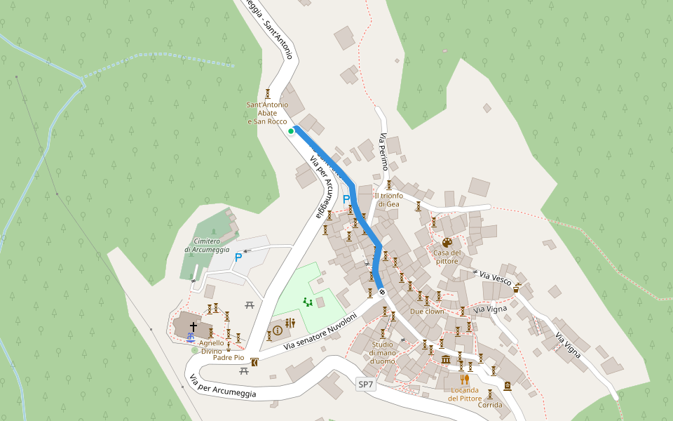 Via Verde Varesina tappa 5 walking route map in Arcumeggia