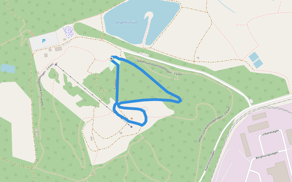 Besegra trappan walking route map in Kvarntorp