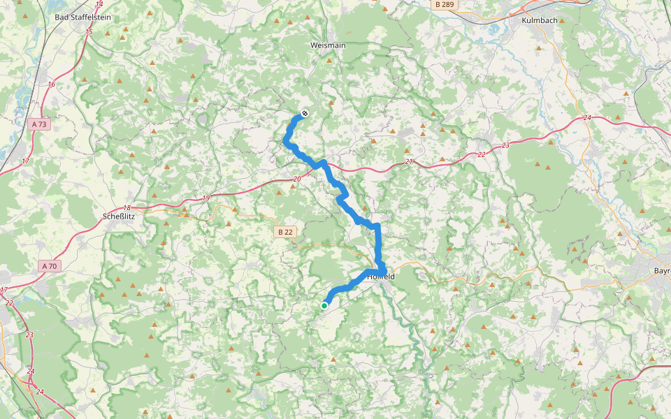 Aufseßtal - Kleinziegenfeldertal walking route map in Aufseß