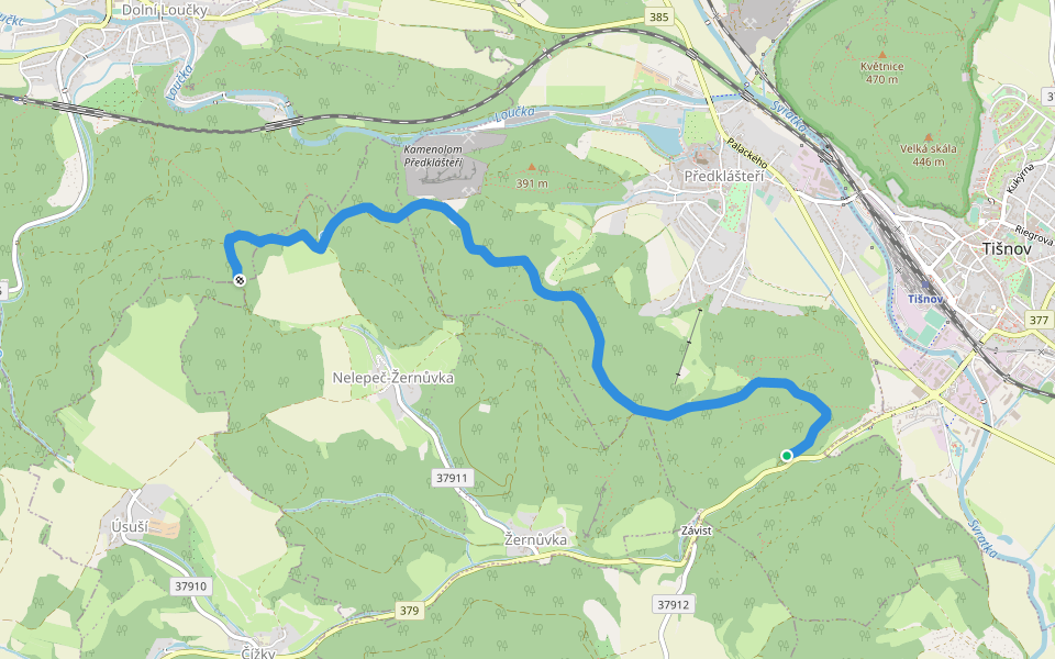 Naučná stezka Předklášteří walking route map in Tišnov