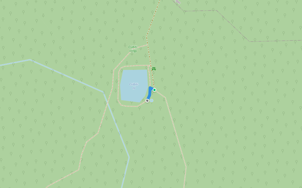 K● (Csibiti-forrás) walking route map in Újudvar