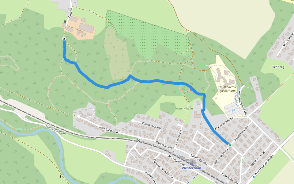 Kaiserblick walking route map in Feldkirchen-Westerham