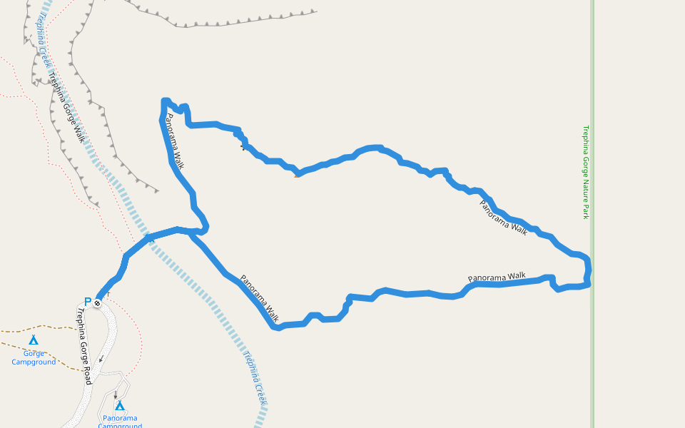 Panorama Walk walking route map in Hart