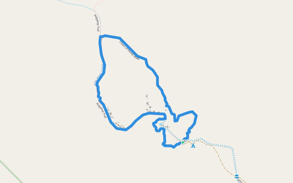 Chain of Ponds Walk walking route map in Hart