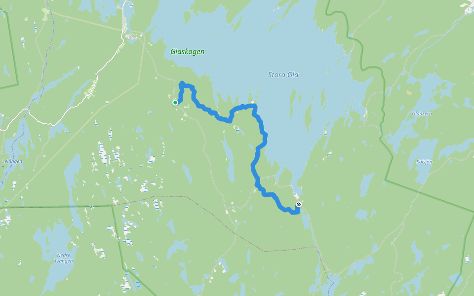 Rämåna - Kalvudden - Hedene walking route map in Hedene