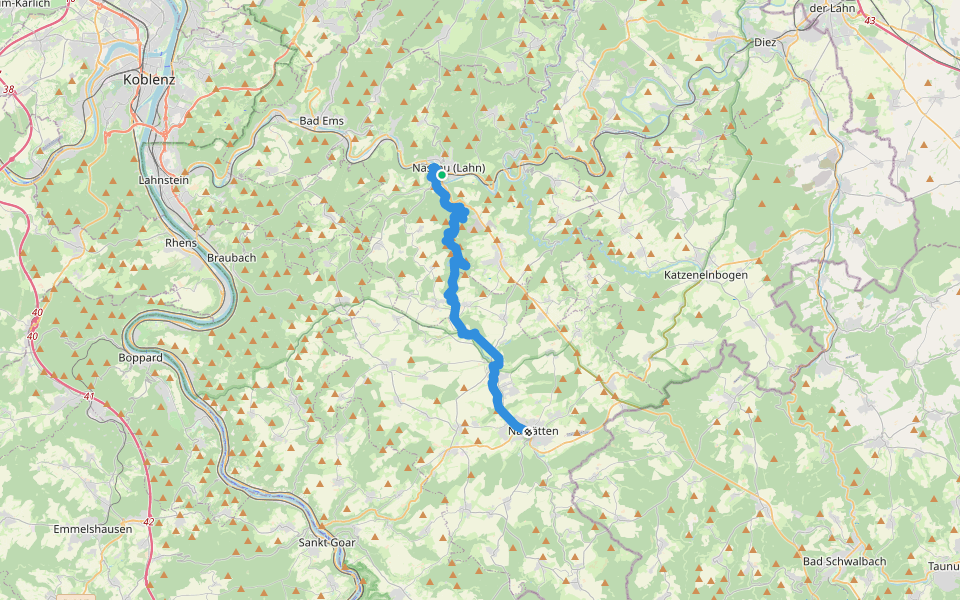 Taunusklub Route 109 walking route map in Nassau