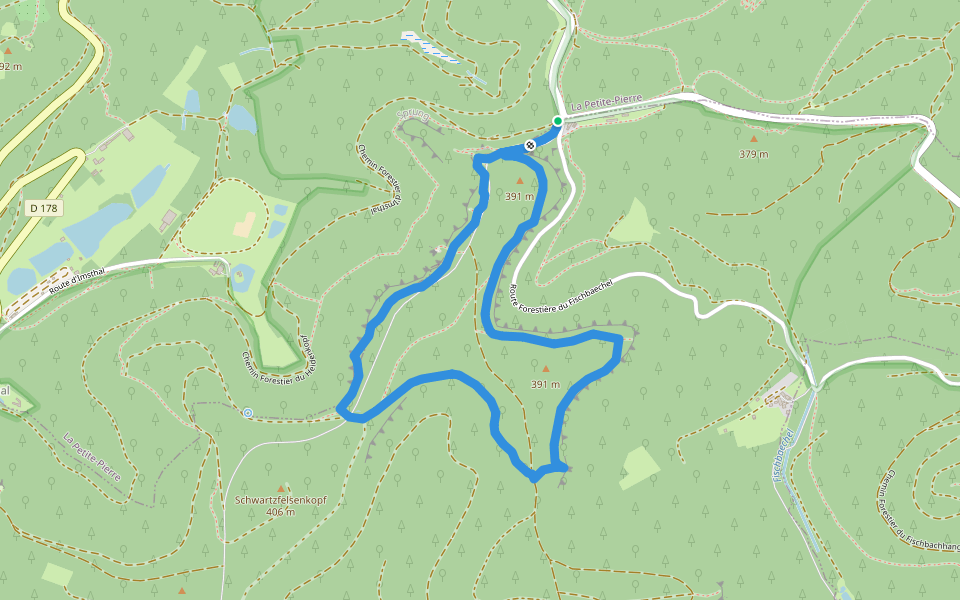 Sentier nature du Loosthal walking route map in Neuwiller-lès-Saverne