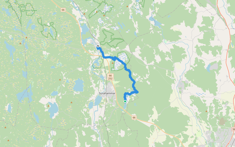 Bruksleden etapp 7 walking route map in Surahammar