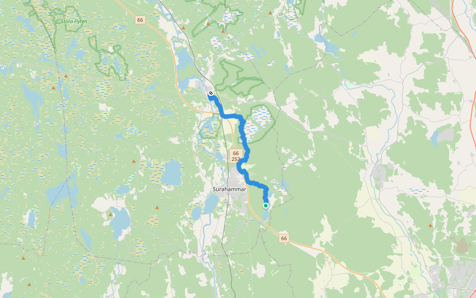 Bruksleden etapp 8 walking route map in Surahammar