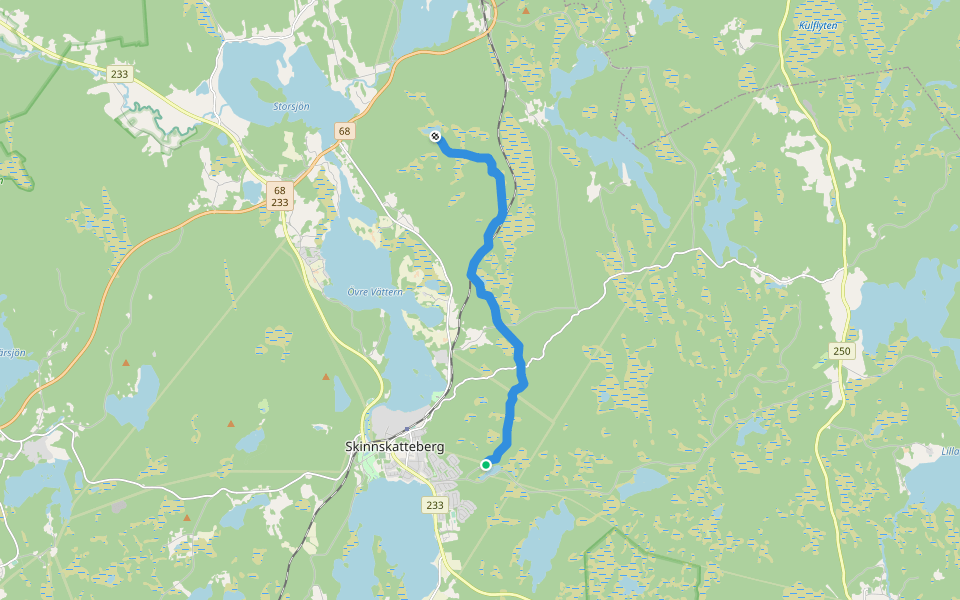 Bruksleden etapp 18 walking route map in Skinnskatteberg
