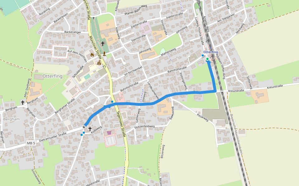 Wanderweg 553 - Otterfing walking route map in Otterfing