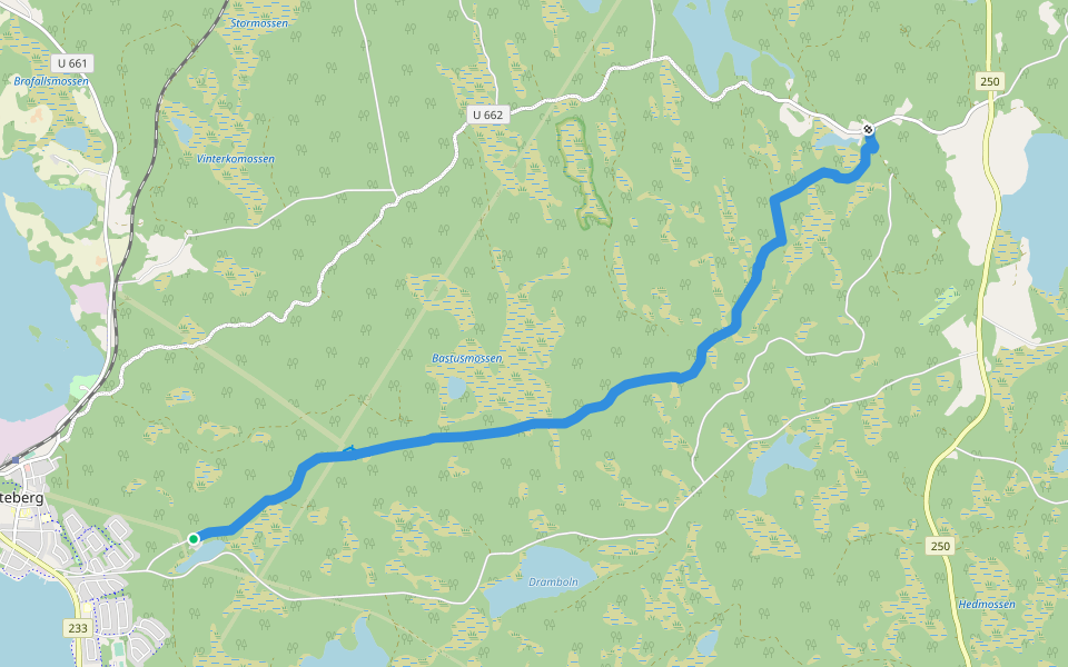 Bruksleden etapp 17 walking route map in Skinnskatteberg