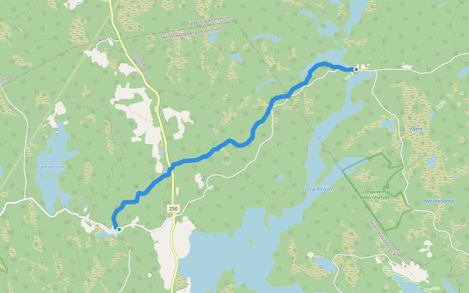Bruksleden etapp 16 walking route map in Bockhammar