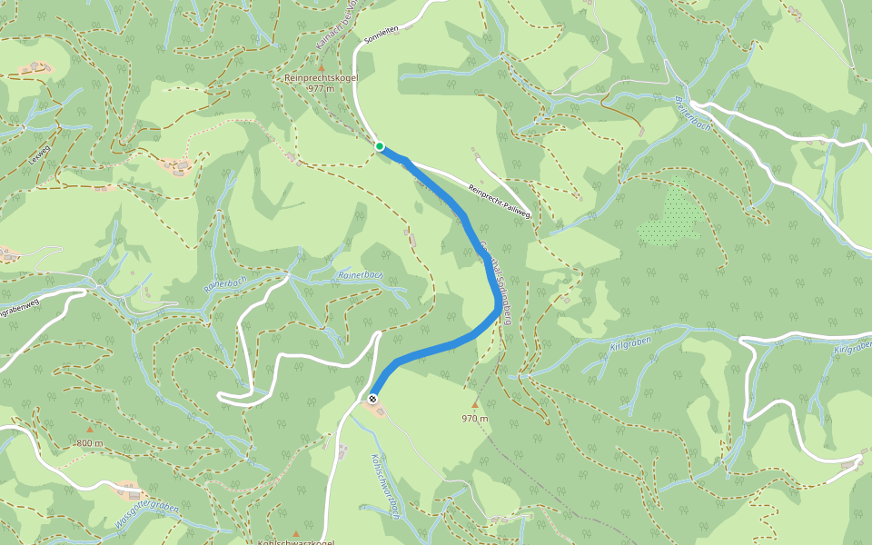 Wanderweg 538a walking route map in Kohlschwarz