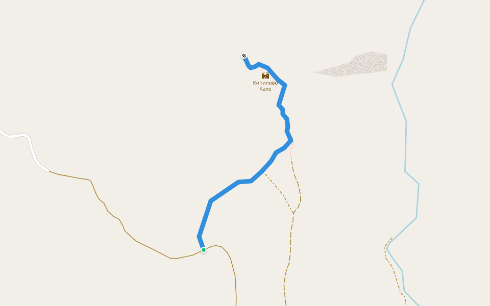 Кипилово Кале - ? walking route map in Kipilovo