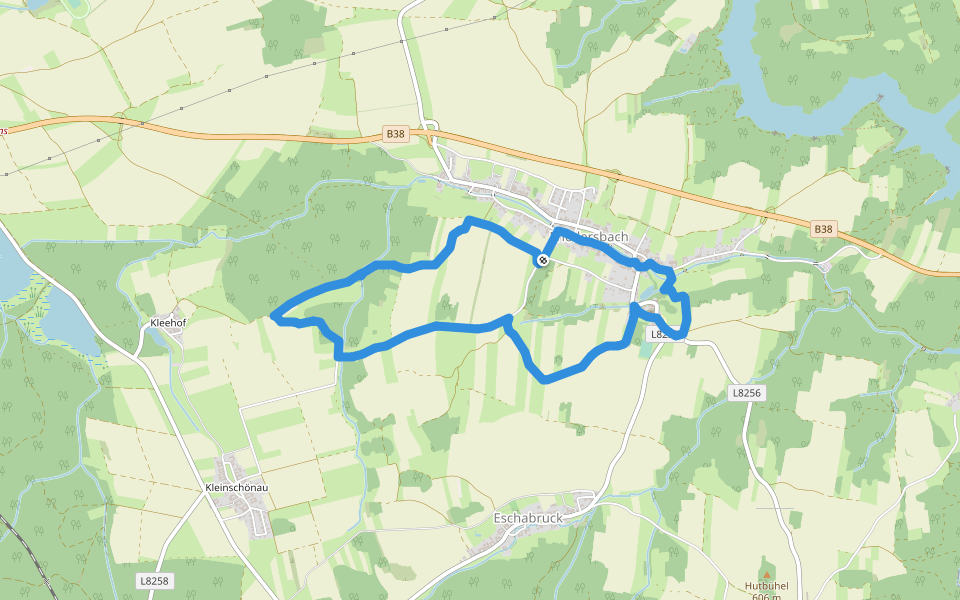 Sonnenweg 57B walking route map in Rastenfeld