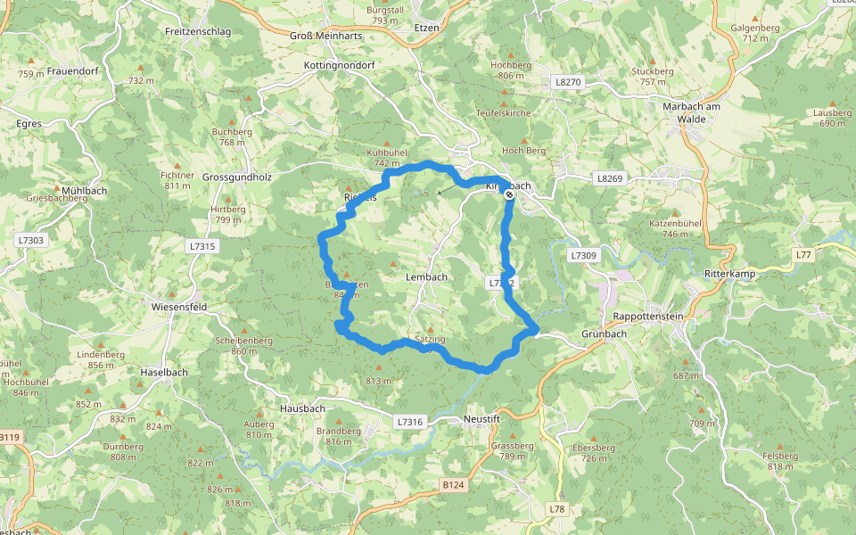 Blick in die Geschichte 11 walking route map in Kirchbach