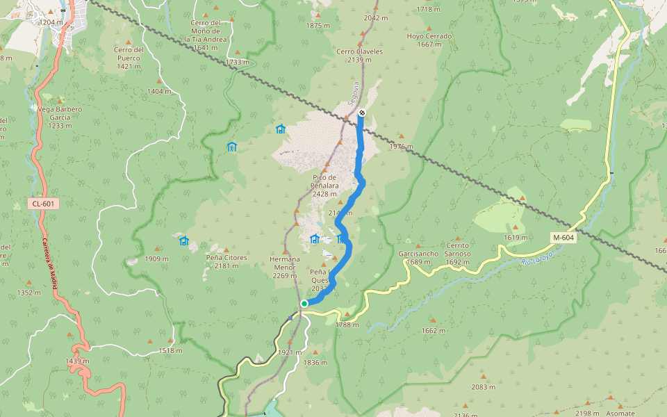 [RV 8] Laguna de los Pájaros walking route map in Rascafría