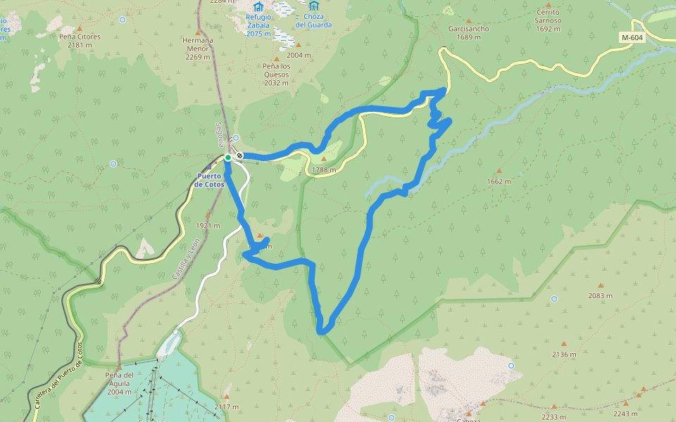 [RV 9] Circular Pingarrón - Camino las Vueltas walking route map in Rascafría