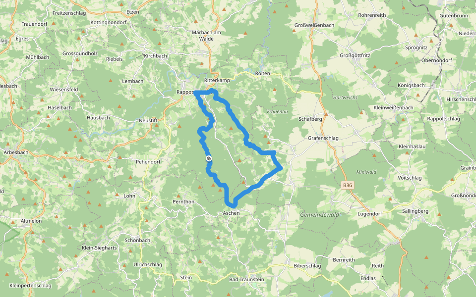 Aschenweg 3 walking route map in Grötschen