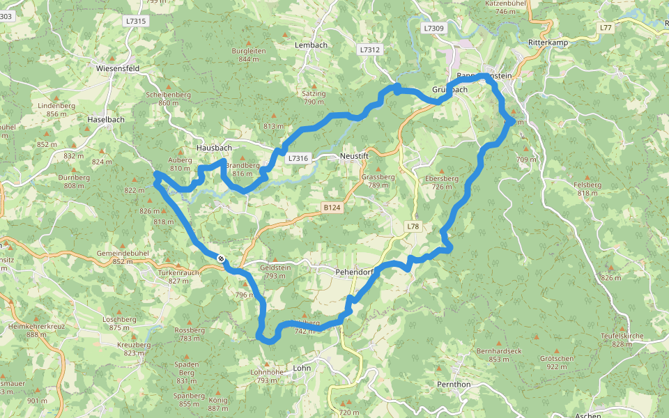Die Kraft des Wassers 12 walking route map in Pretrobruck