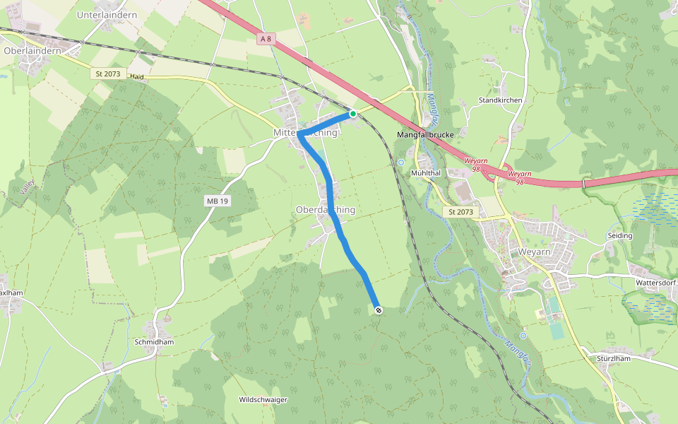 Wanderweg 546 - Valley walking route map in Valley