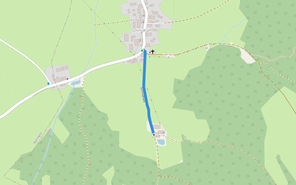 Wanderweg 548 - Valley walking route map in Valley