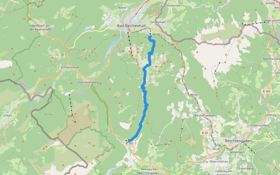 AV Weg 479 walking route map in Ramsau bei Berchtesgaden
