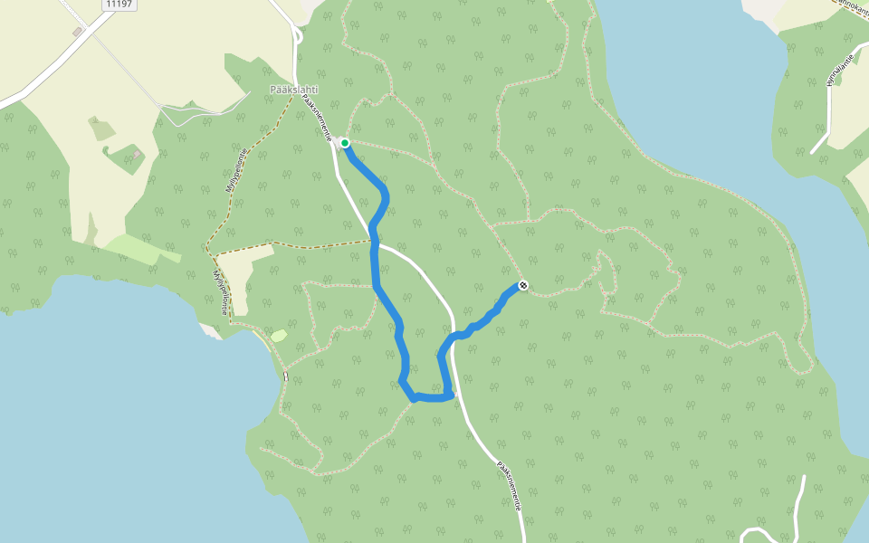 Puumannin polku walking route map in Vihti