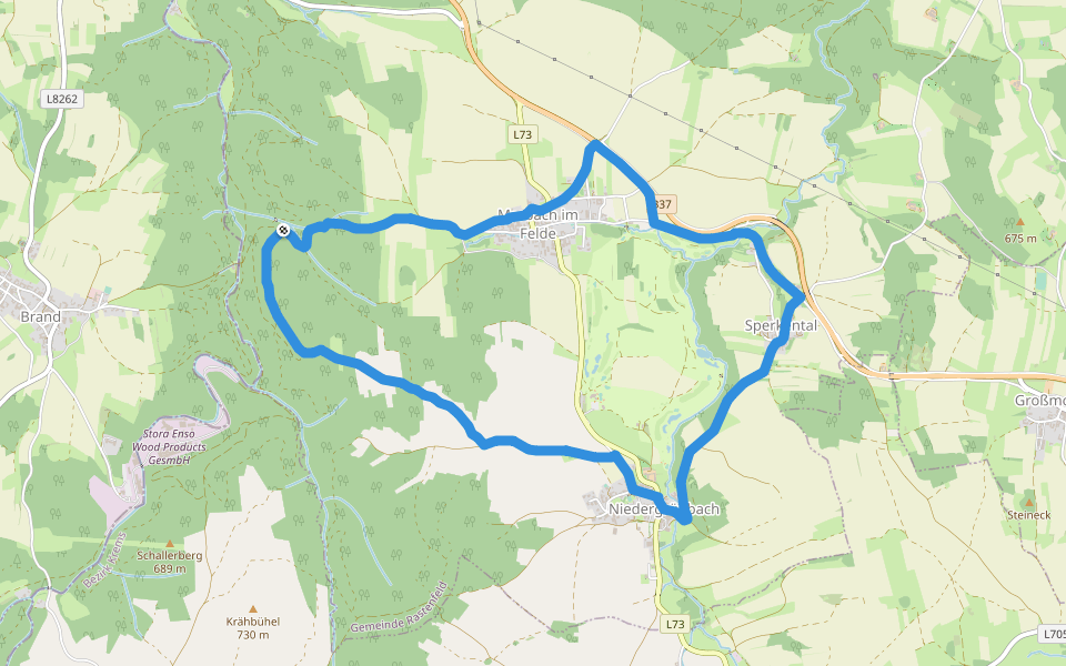 Wanderweg 3 walking route map in Rastenfeld