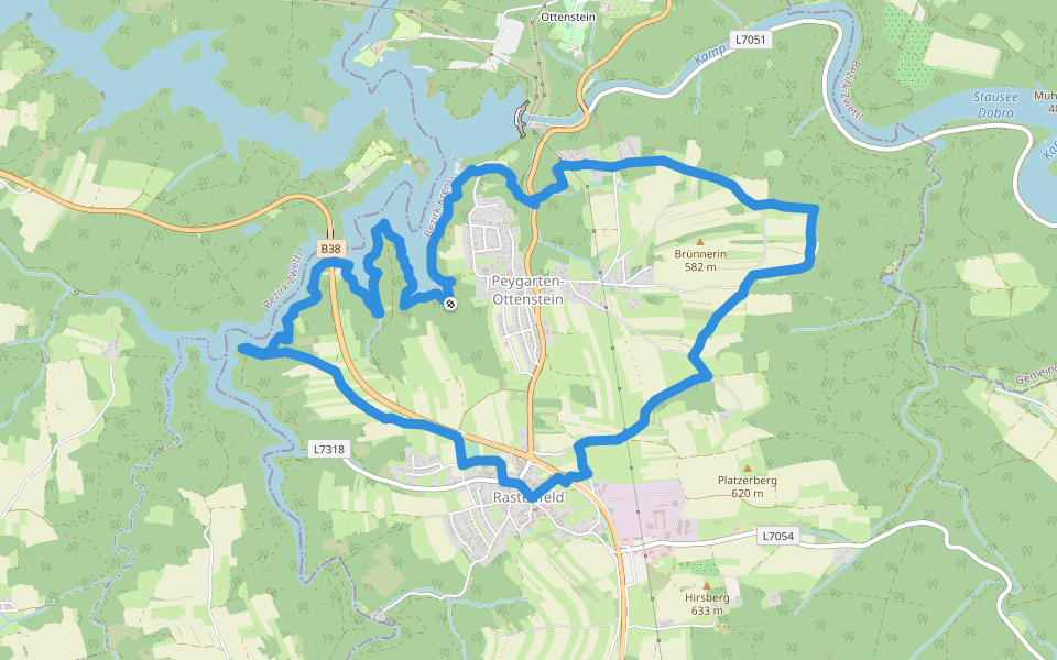 Natur Energie Kraft 80 kurz walking route map in Peygarten-Ottenstein