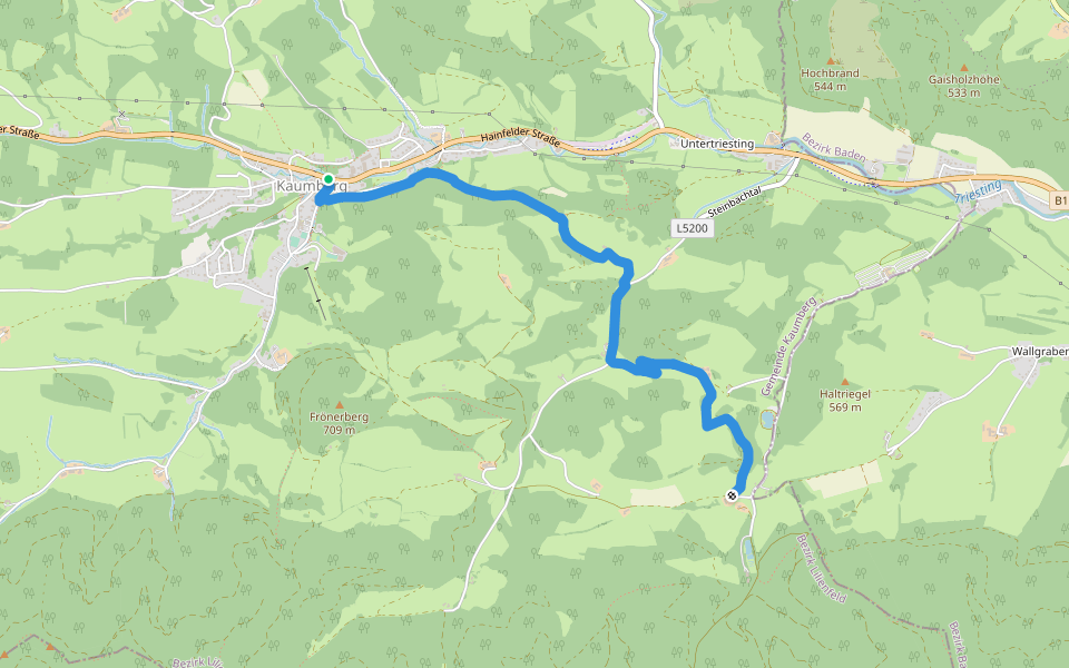 Kaumberg - Höfnerhaus walking route map in Kaumberg